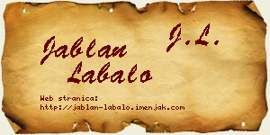 Jablan Labalo vizit kartica